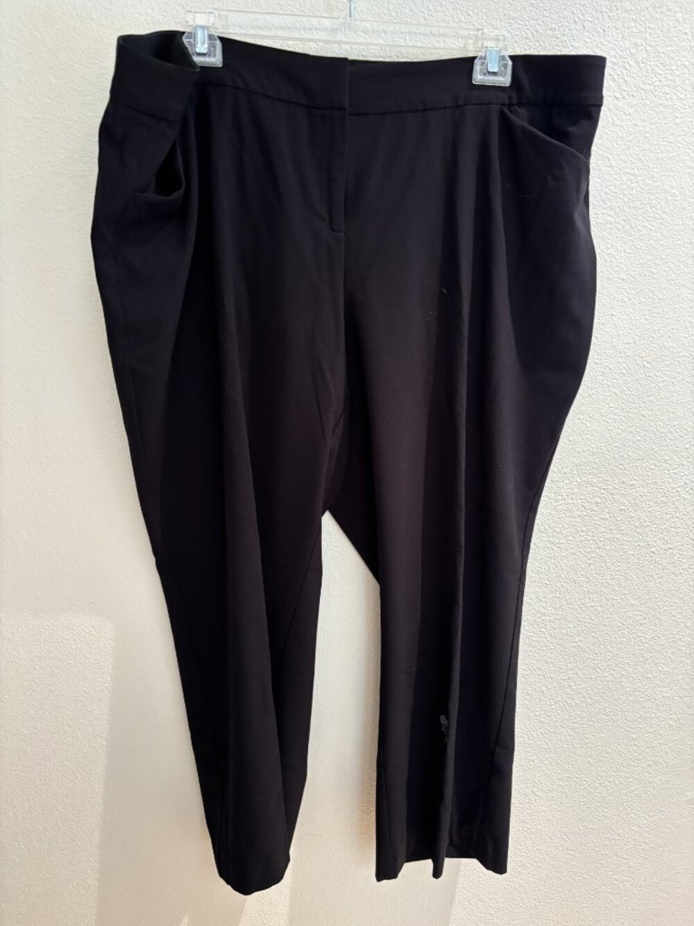 Black straight leg dress slacks
